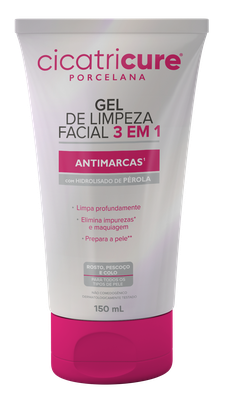 Cicatricure®  Porcelana Gel de Limpeza Facial 3 em 1​